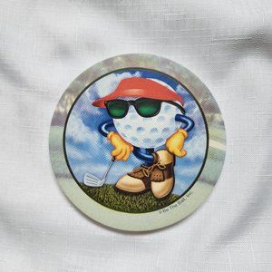 NWOT 4 Set Cool Golf Lover Ceramic Coasters